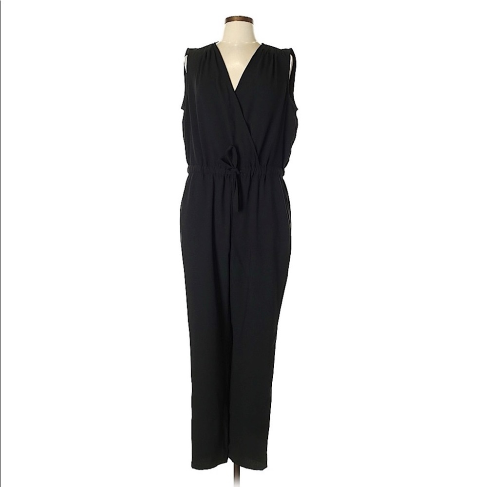 LOFT tie back jumpsuit | size M